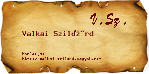Valkai Szilárd névjegykártya