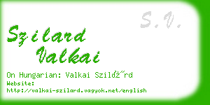 szilard valkai business card